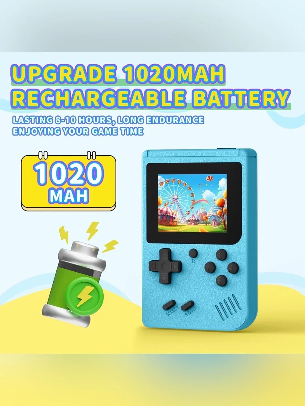 Portable Handheld Gaming Console - Blue